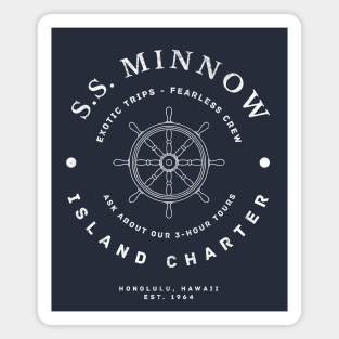 S.S. Minnow Island Charter - modern vintage logo Magnet